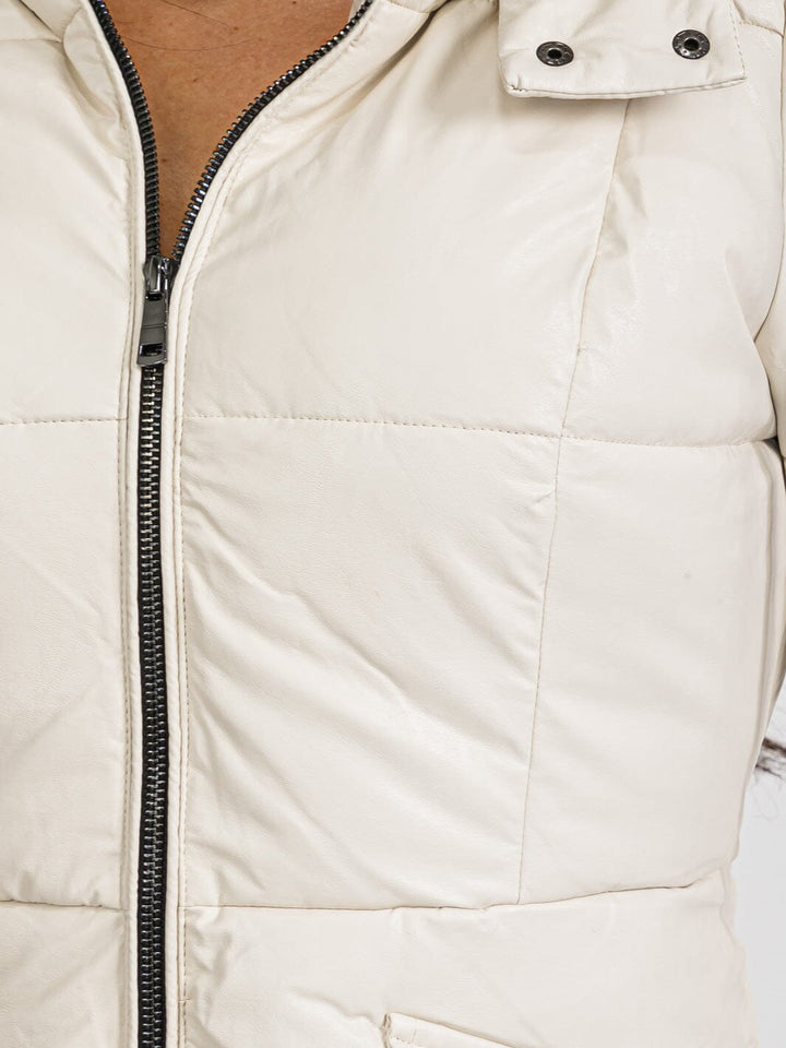 WOMEN'S LONG SLEEVE BUTTON CLOSURE FRONT POCKETS FAUX FUR COAT (Copy)