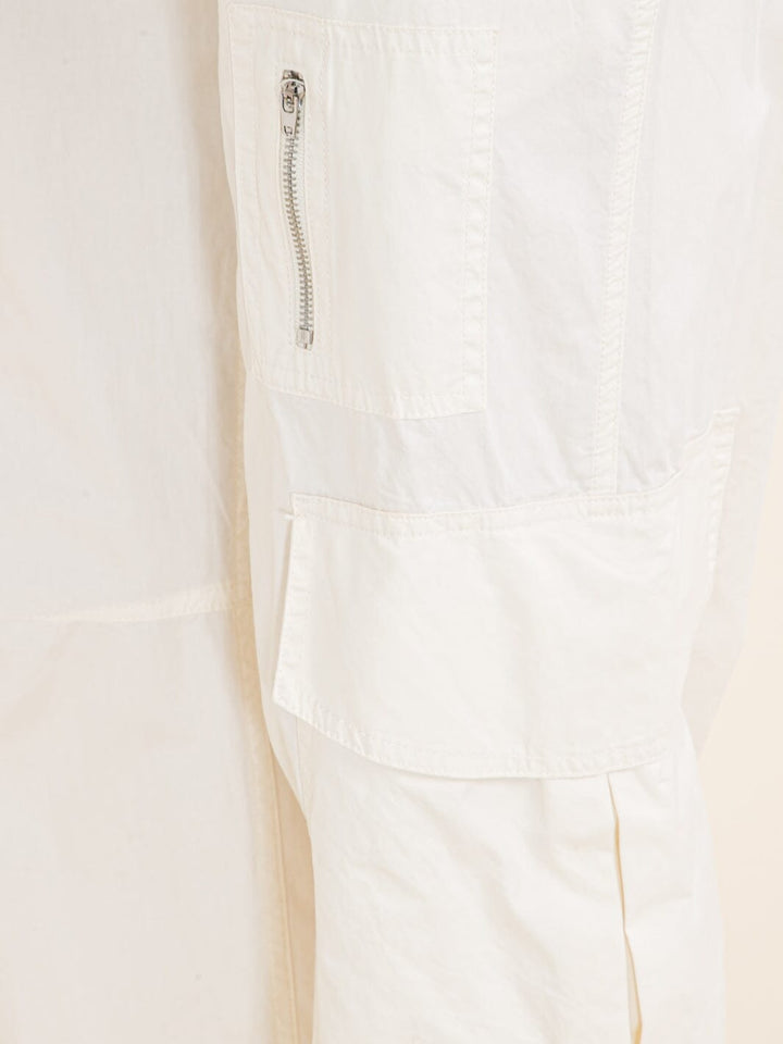WOMEN'S BUTTON CLOSURE CARGO POCKETS WIDE LEG PANTS