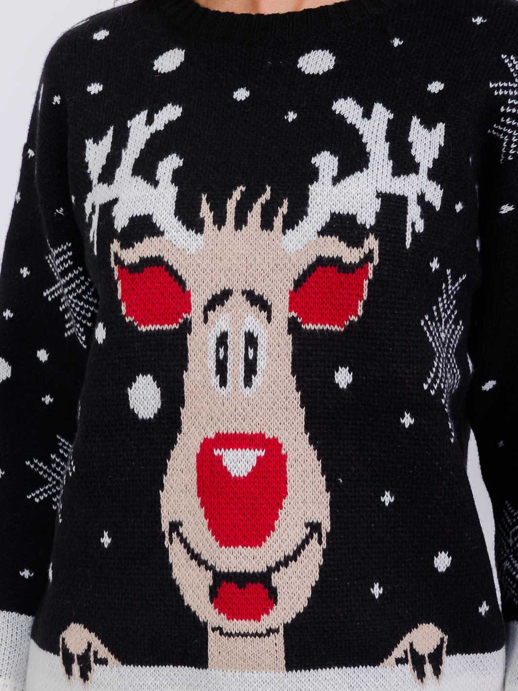 WOMEN'S LONG SLEEVE COLORBLOCK GRAPHIC PULLOVER SWEATER