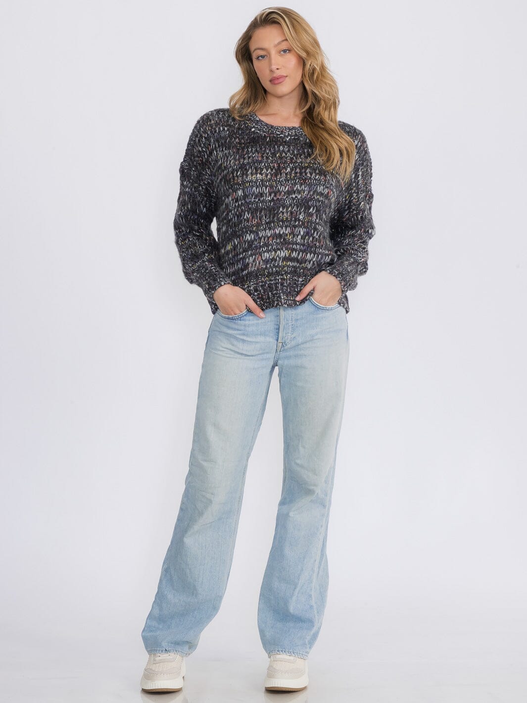 WOMEN'S LONG SLEEVES PULLOVER MULTI SWEATER