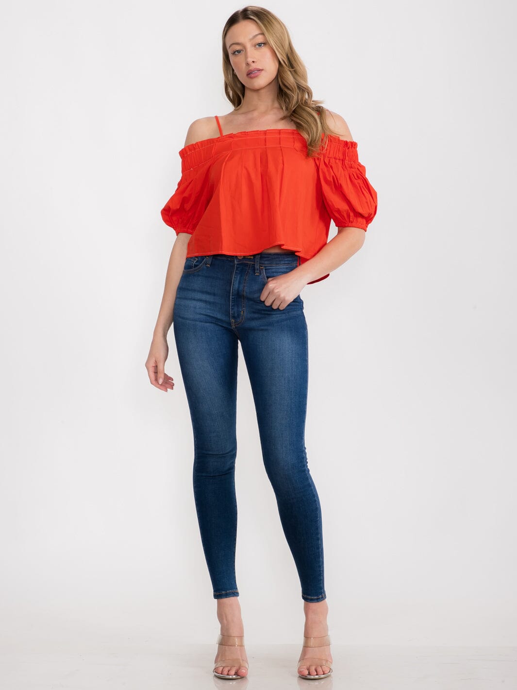 WOMEN'S OFF SHOULDER SHORT SLEEVE TUNIC TOP