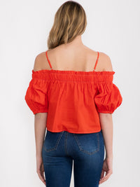 WOMEN'S OFF SHOULDER SHORT SLEEVE TUNIC TOP
