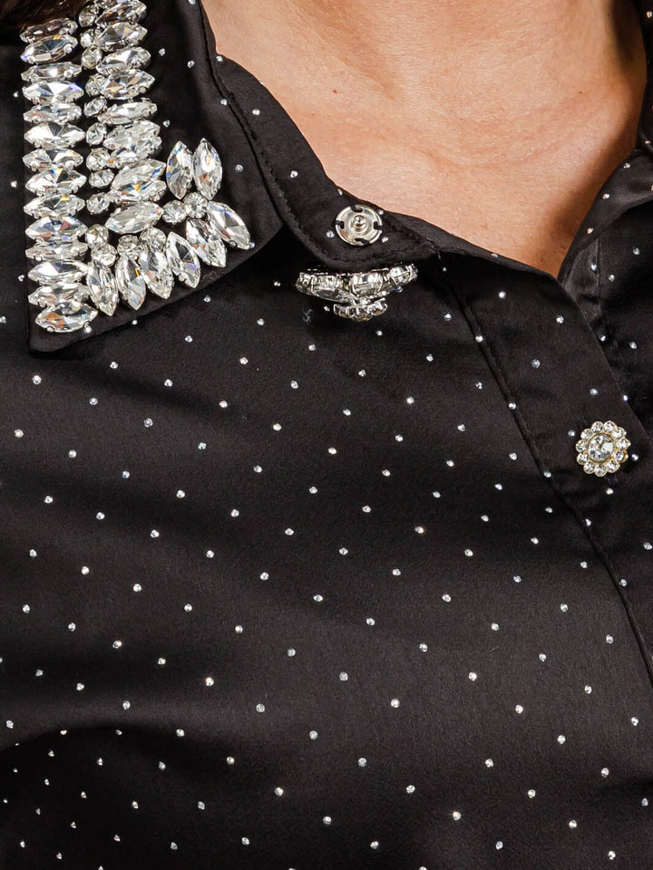 WOMEN'S SHORT SLEEVE BUTTON CLOSURE FRONT POCKETS STUDS ROMPER