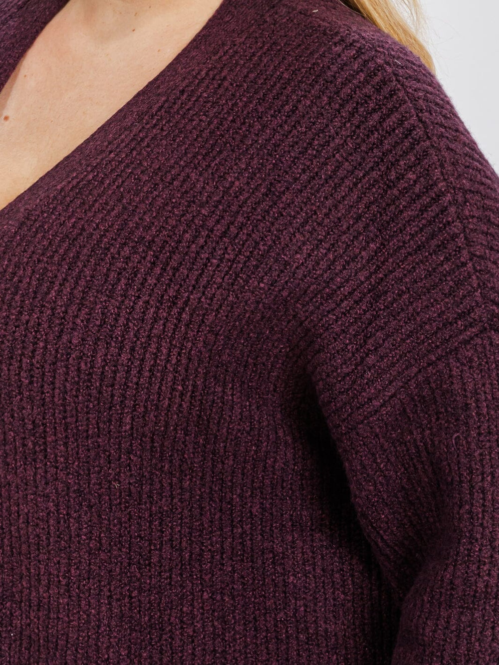 PLUS SIZE LONG SLEEVE OPEN FRONT POCKETS CARDIGAN