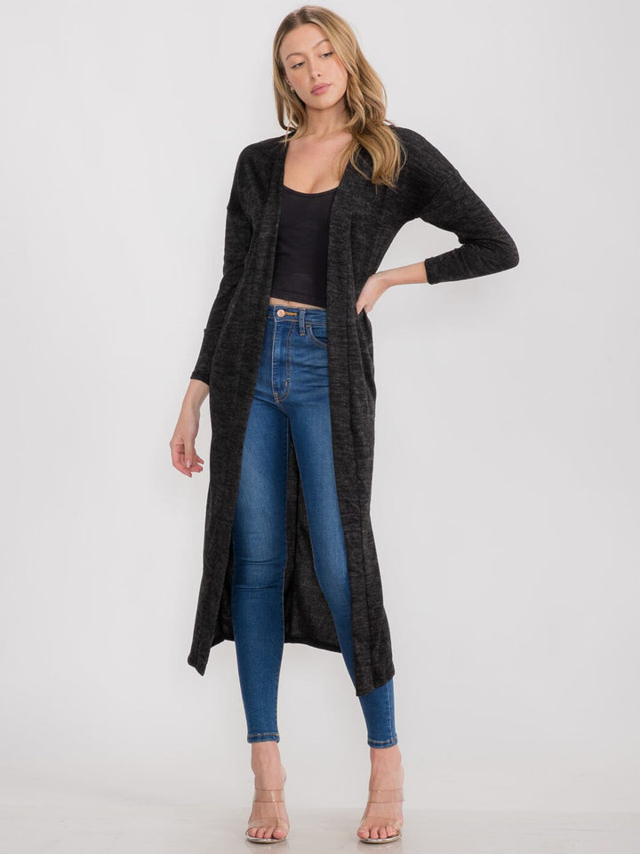 WOMEN'S LONG SLEEVE OPEN FRONT CARDIGAN