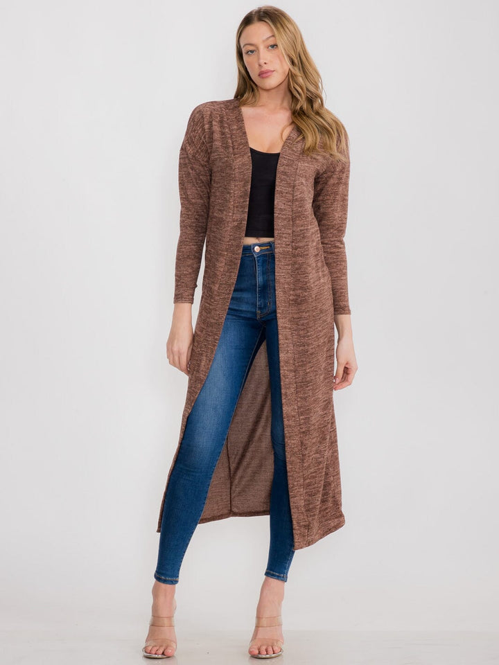 WOMEN'S LONG SLEEVE OPEN FRONT CARDIGAN