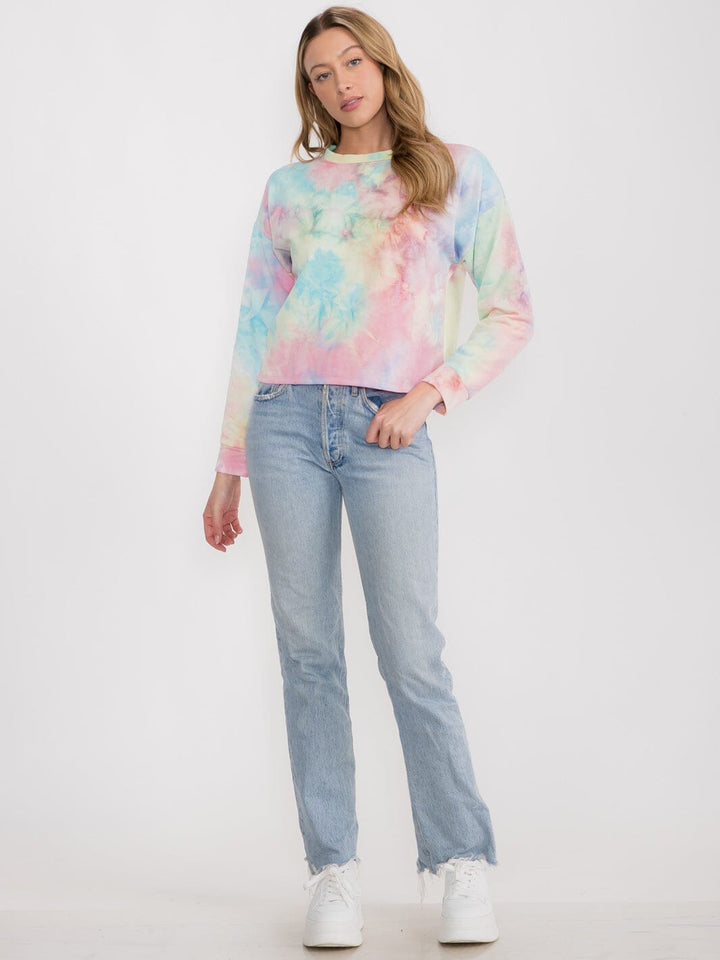 WOMEN'S LONG SLEEVE TIE DYE TOP