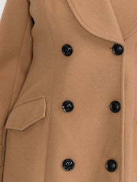 WOMEN'S LONG SLEEVE BUTTON CLOSURE FRONT POCKETS COAT