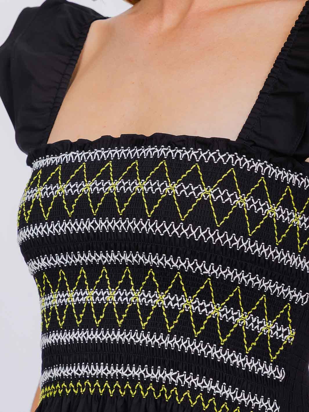 WOMEN'S SLEEVELESS SQUARE NECK SMOCK PEPLUM TANK TOP