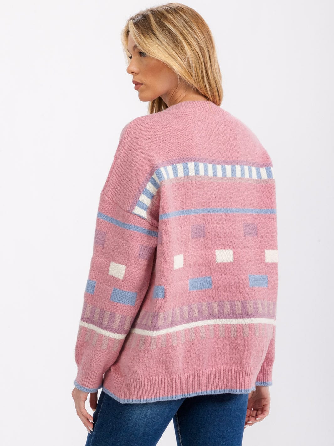 WOMENS LONG SLEEVE PULLOVER GRAPHIC SWEATER