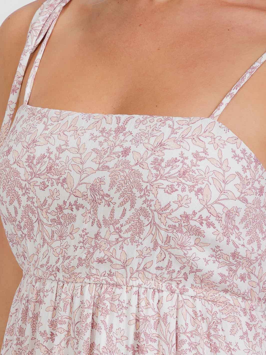 WOMEN'S SLEEVELESS SPAGHETTI STRAP FLORAL MAXI DRESS