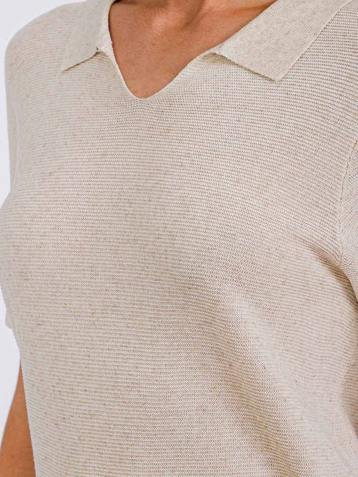 WOMEN'S SHORT SLEEVE V-NECK BLOUSE