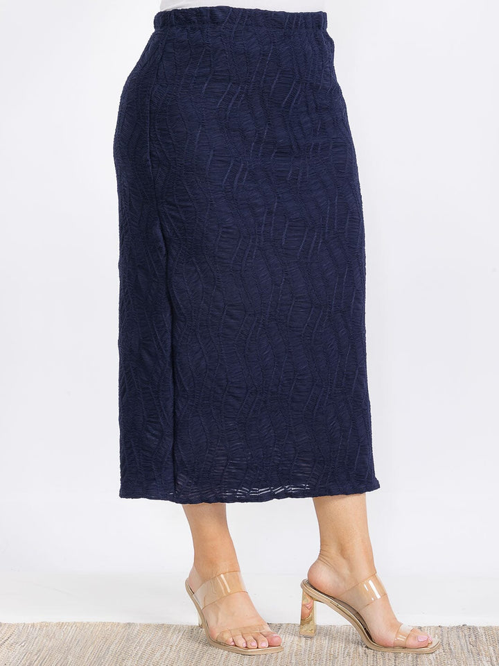 PLUS SIZE ELASTIC WAIST RUCHED DETAILED MAXI SKIRT