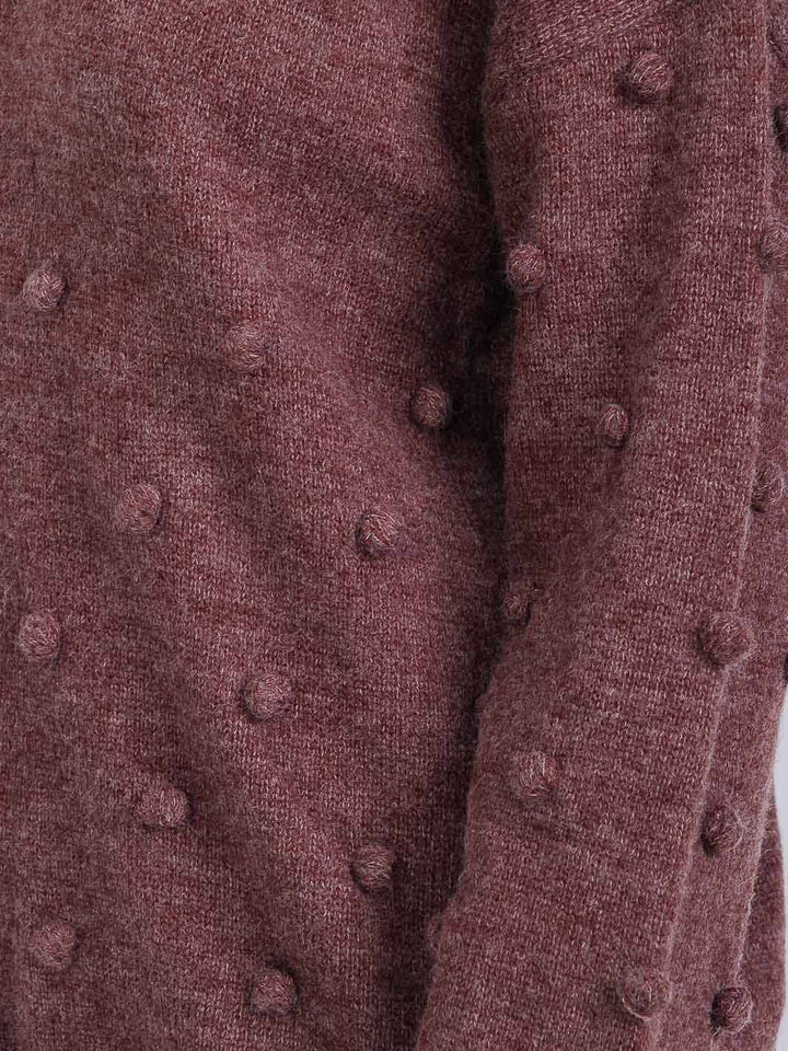 WOMEN'S LONG SLEEVE DETAILED PULLOVER SWEATER