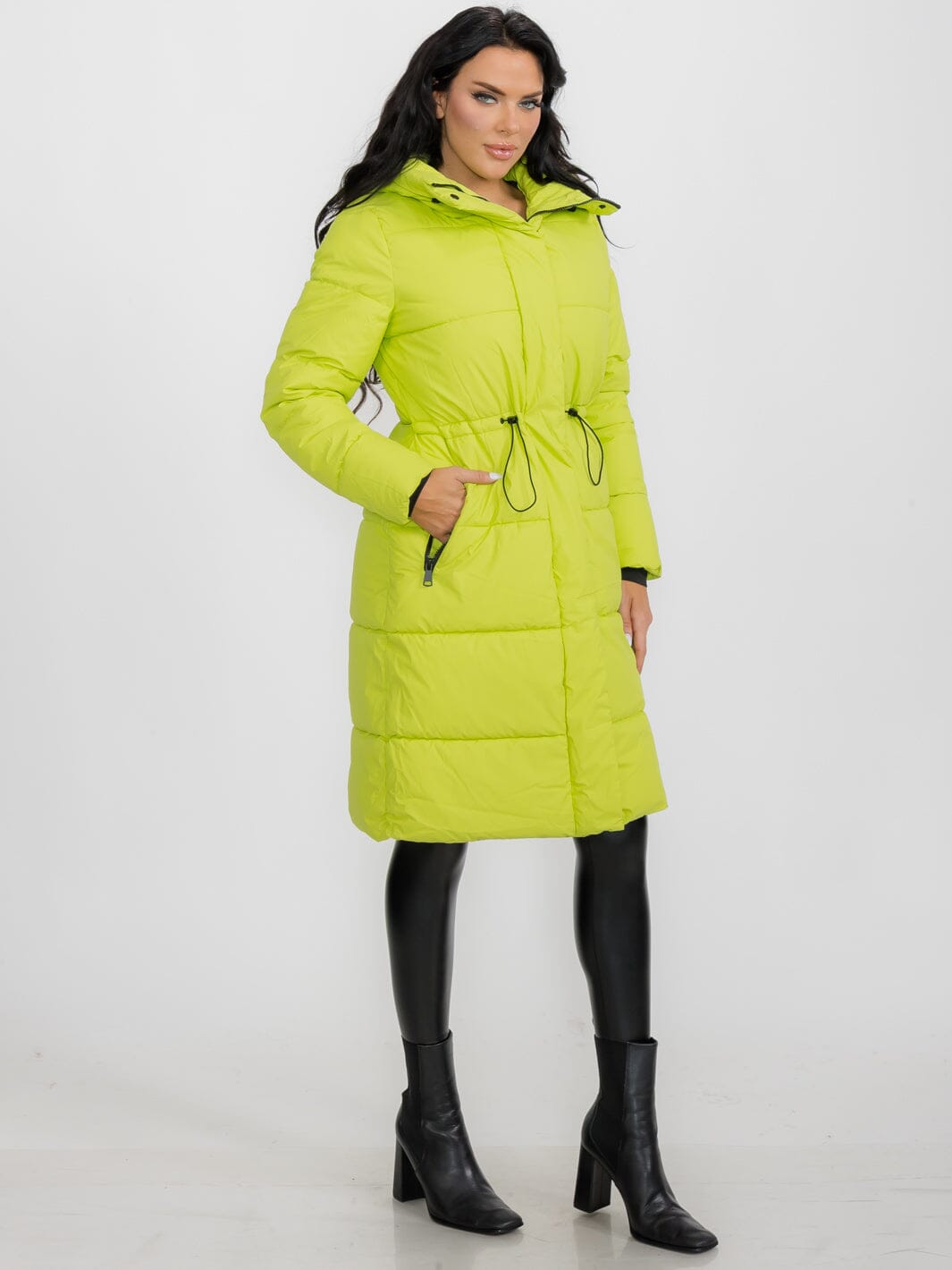 WOMEN'S LONG SLEEVE ZIPPER CLOSURE FRONT POCKETS PUFFER JACKET (Copy)
