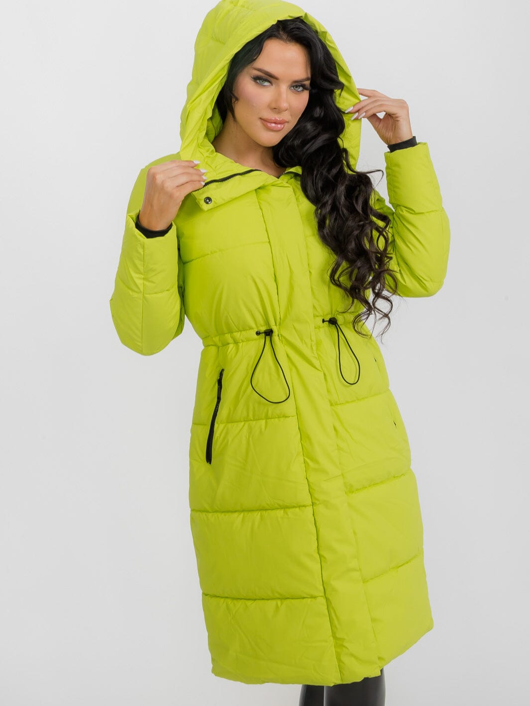 WOMEN'S LONG SLEEVE ZIPPER CLOSURE FRONT POCKETS PUFFER JACKET (Copy)