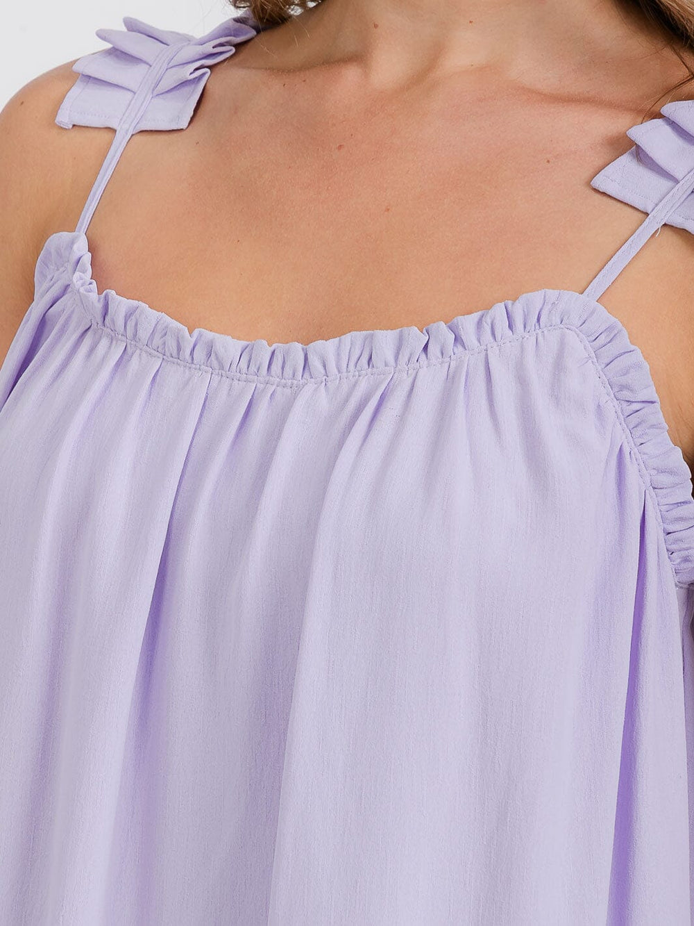 WOMEN'S SLEEVELESS TIERED WOVEN MINI DRESS