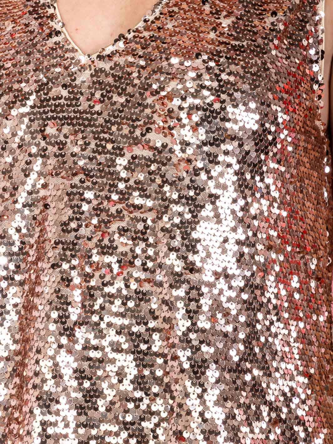 WOMEN'S SLEEVELESS V-NECK SEQUINS MINI DRESS
