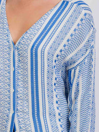 WOMEN'S LONG SLEEVE BUTTON UP COVER UP MIDI DRESS