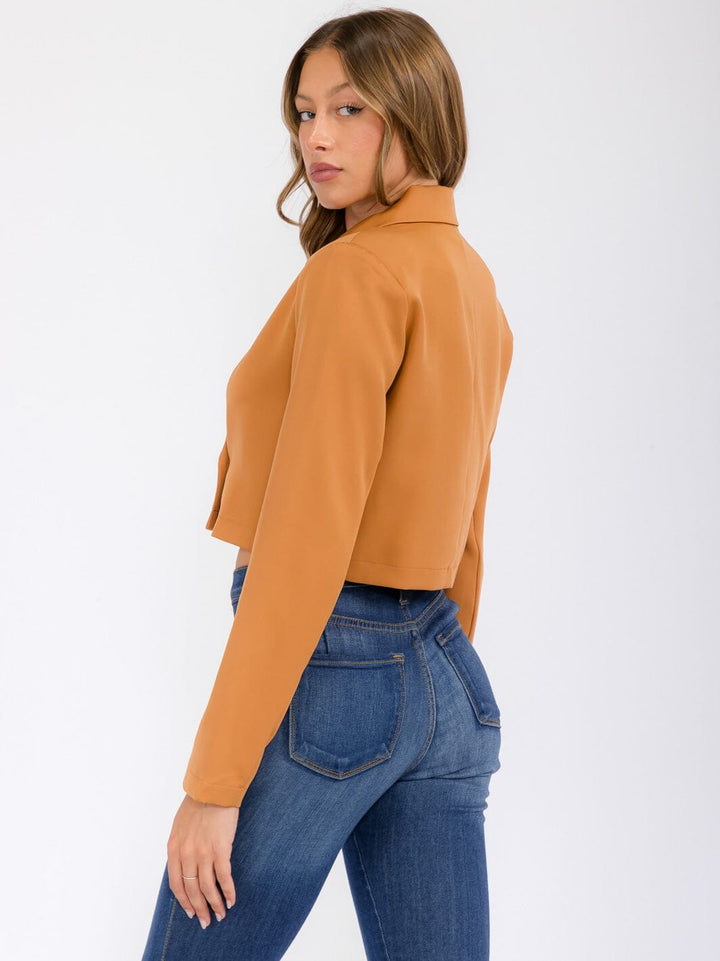 WOMEN'S LONG SLEEVE BUTTON CLOSURE BLAZER