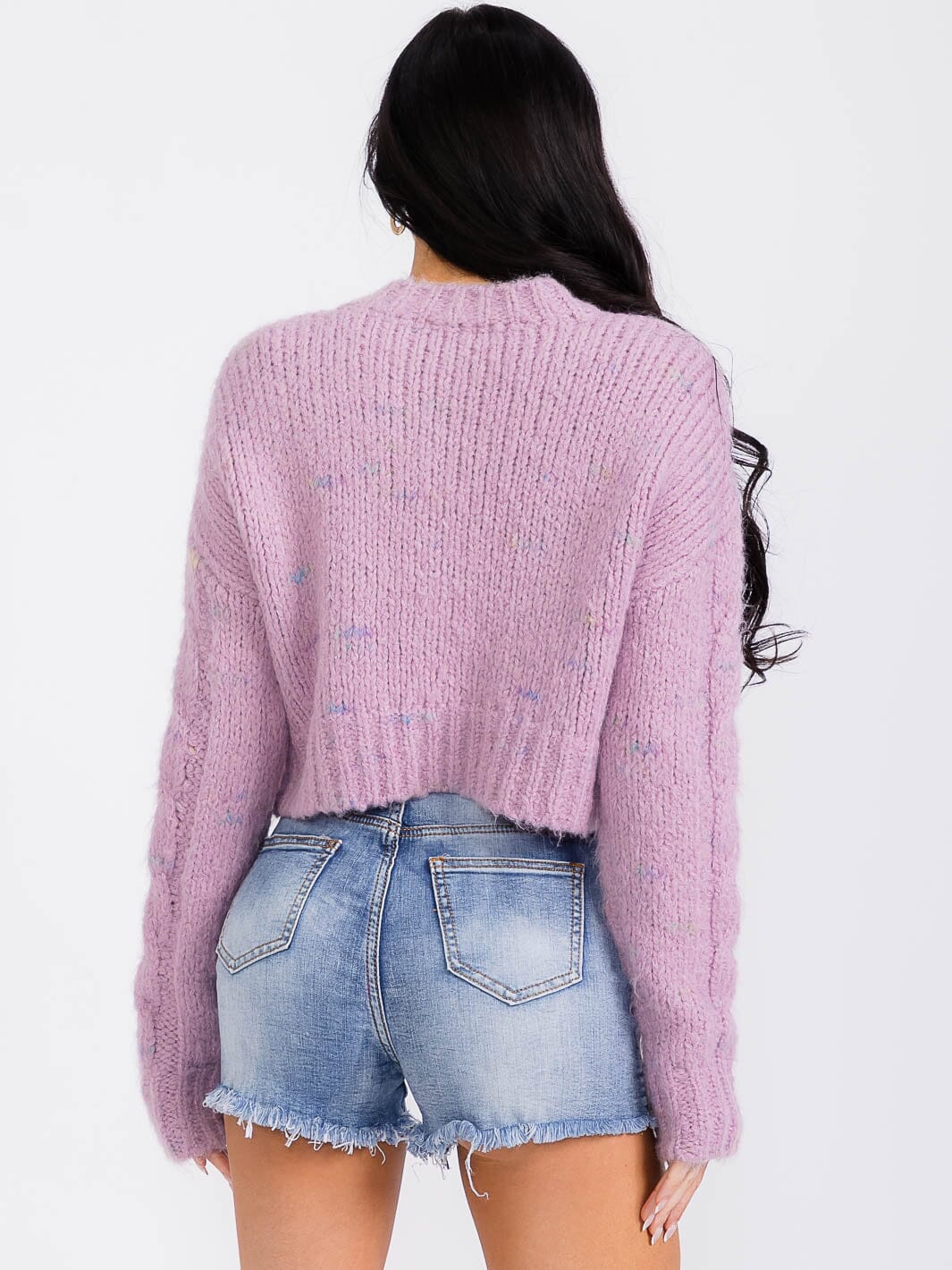 WOMEN'S LONG SLEEVE BUTTON CLOSURE KNIT SWEATER