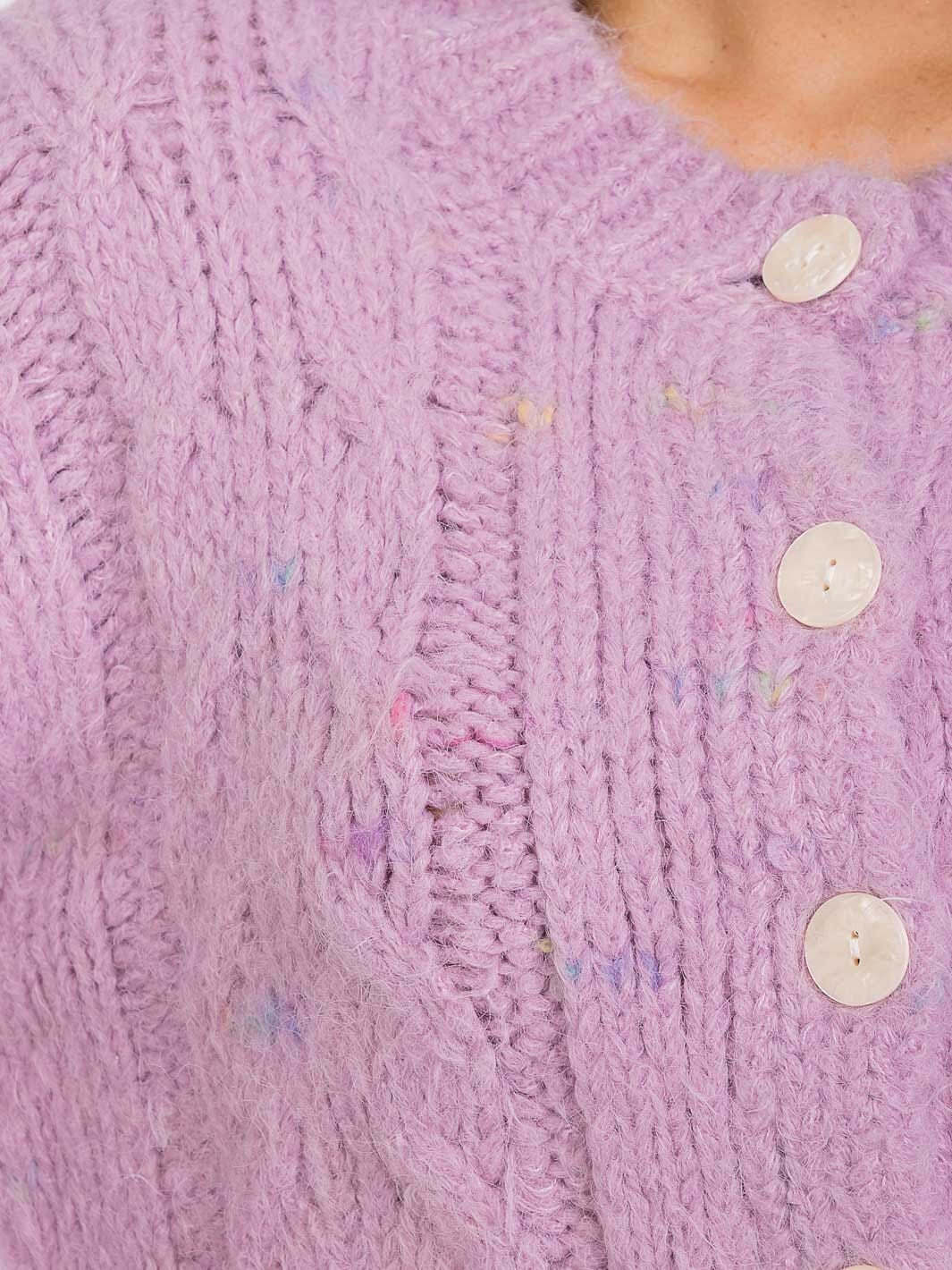 WOMEN'S LONG SLEEVE BUTTON CLOSURE KNIT SWEATER