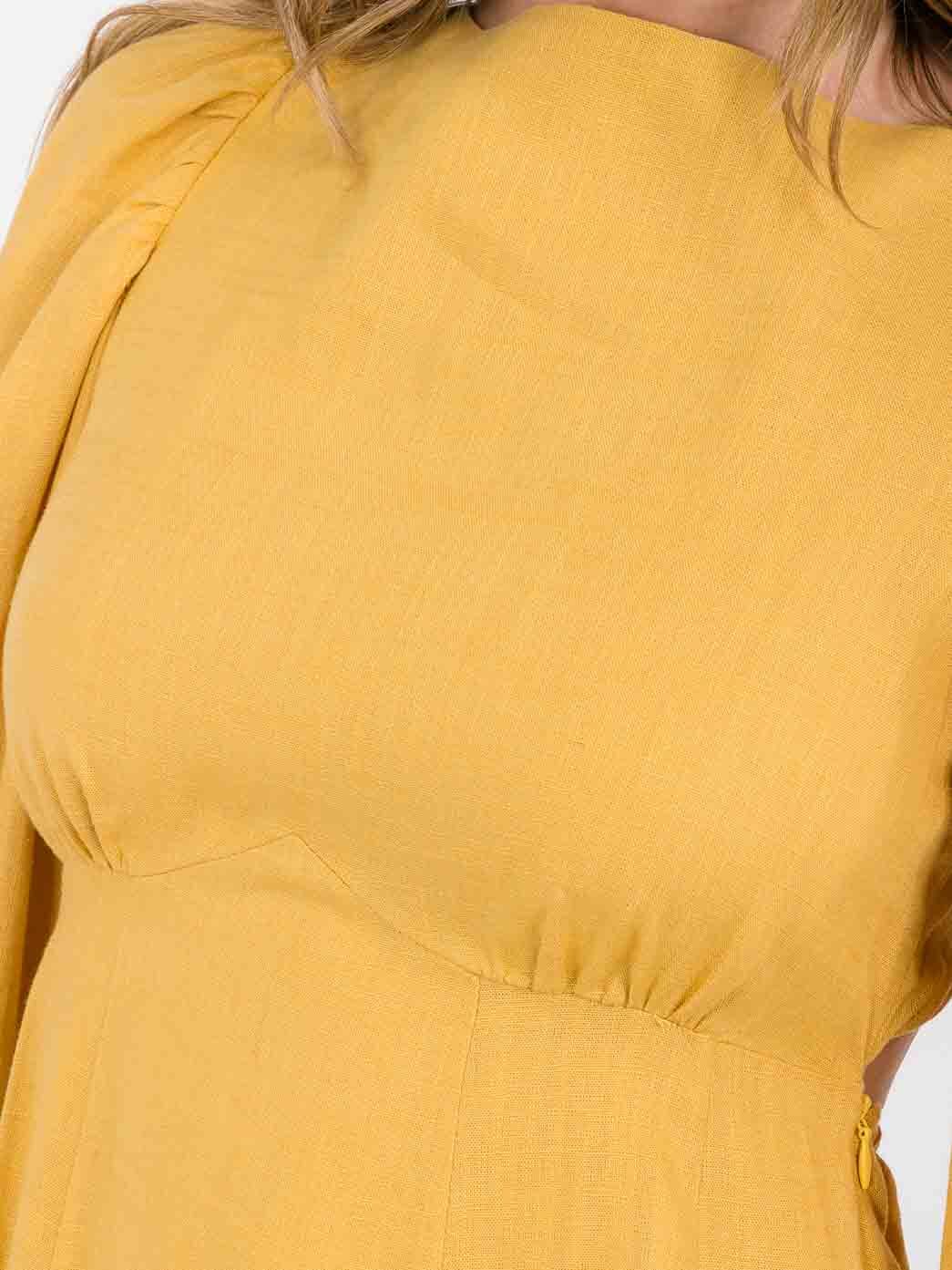 WOMEN'S LONG SLEEVE OPEN BACK MINI DRESS