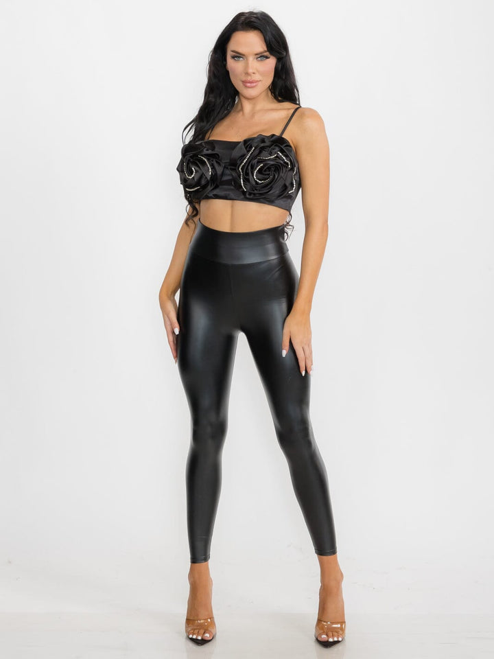 WOMEN'S SLEEVELESS FLOWER DETAILED BRALETTE