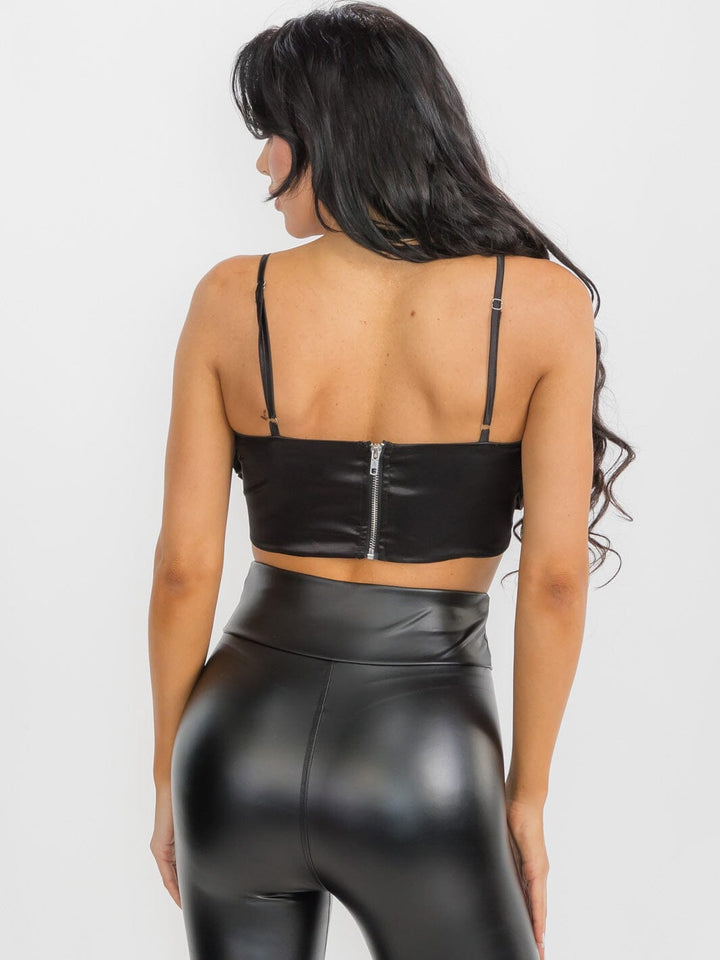 WOMEN'S SLEEVELESS FLOWER DETAILED BRALETTE