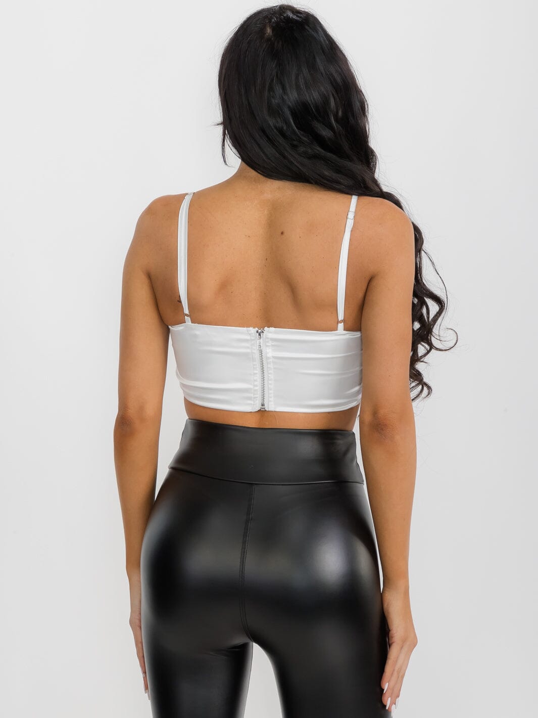 WOMEN'S SLEEVELESS FLOWER DETAILED BRALETTE