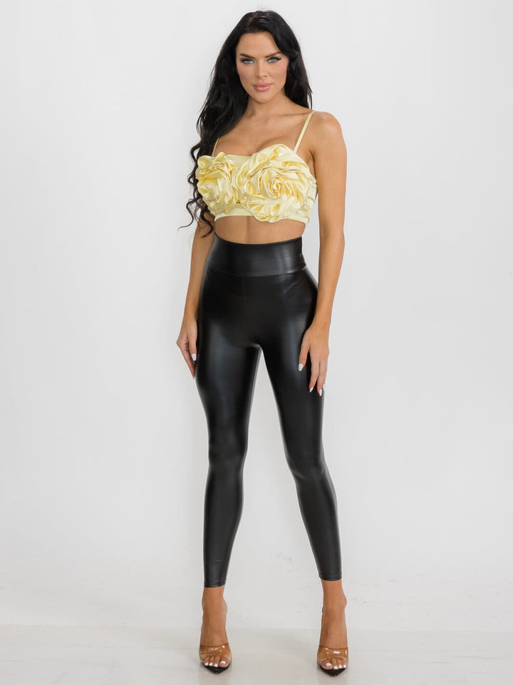 WOMEN'S SLEEVELESS FLOWER DETAILED BRALETTE