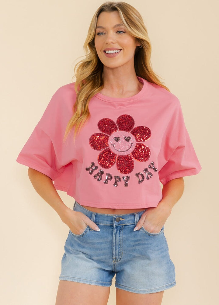 WOMEN'S SHORT SLEEVE GRAPHIC TOP