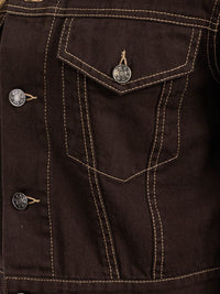 WOMEN'S LONG SLEEVE BUTTON CLOSURE HOODED DENIM JACKET