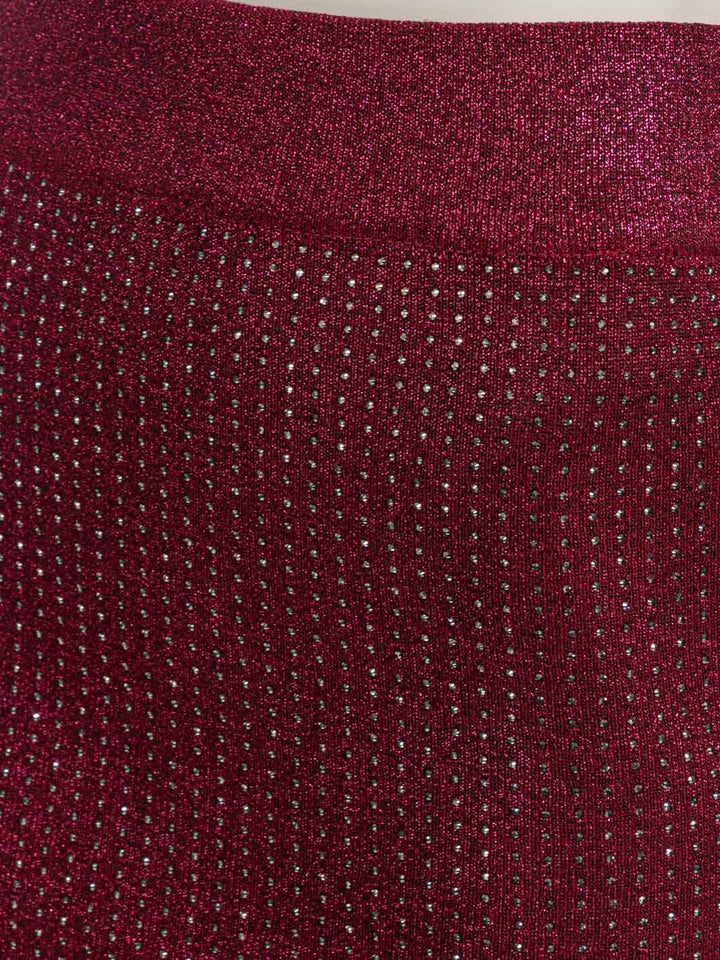 WOMEN'S ELASTIC WAIST STUDS FRONT DETAILED PENCIL MIDI SKIRT