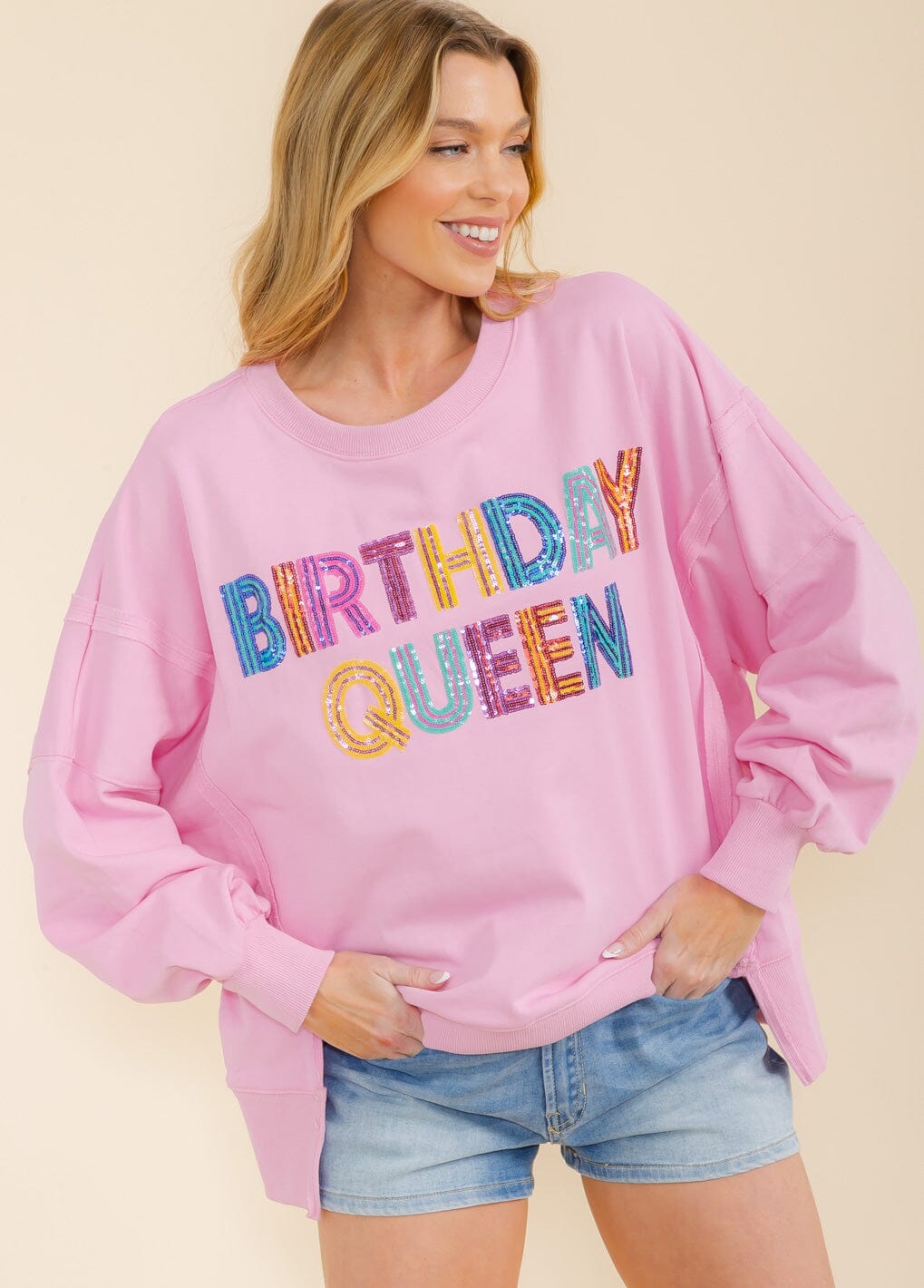 WOMEN'S LONG SLEEVE GRAPHIC PULLOVER SWEATER
