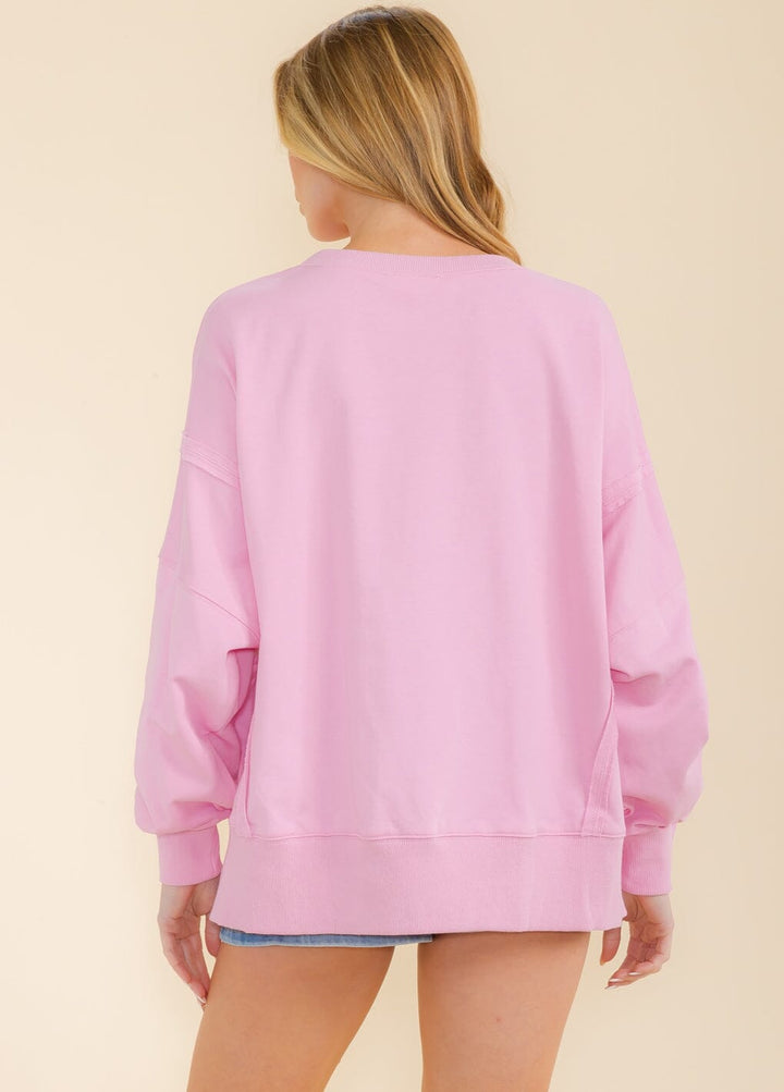 WOMEN'S LONG SLEEVE GRAPHIC PULLOVER SWEATER