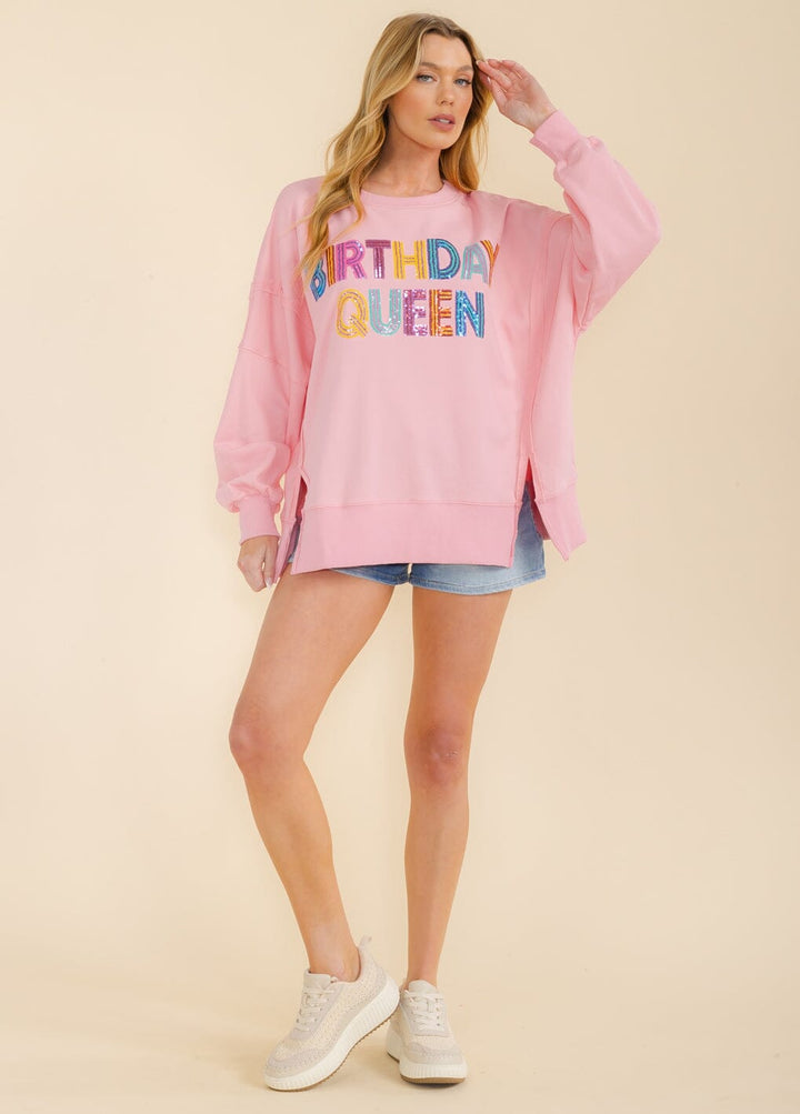 WOMEN'S LONG SLEEVE GRAPHIC PULLOVER SWEATER