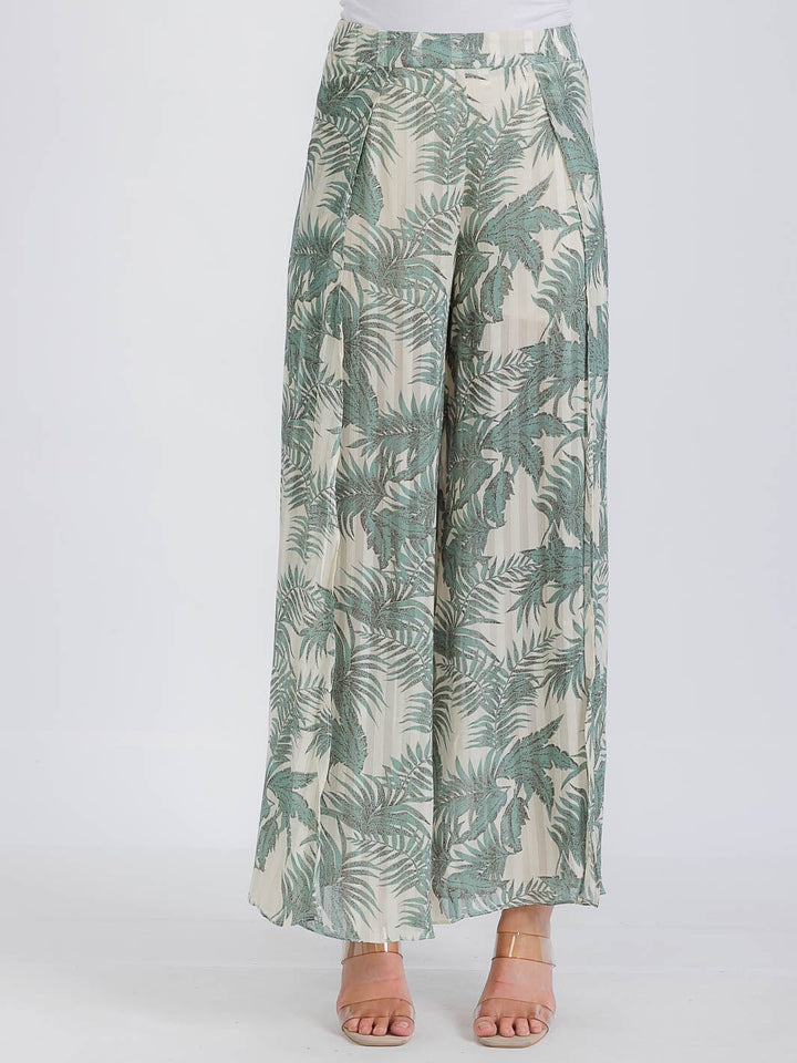 WOMEN'S FLORAL PRINT WOVEN PANT