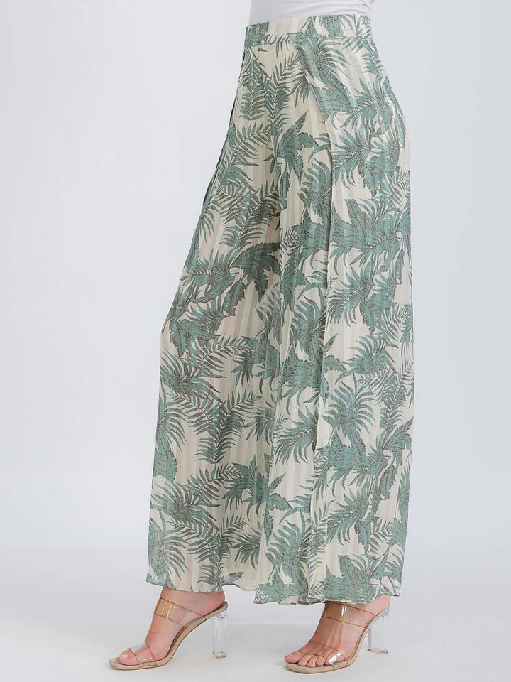 WOMEN'S FLORAL PRINT WOVEN PANT