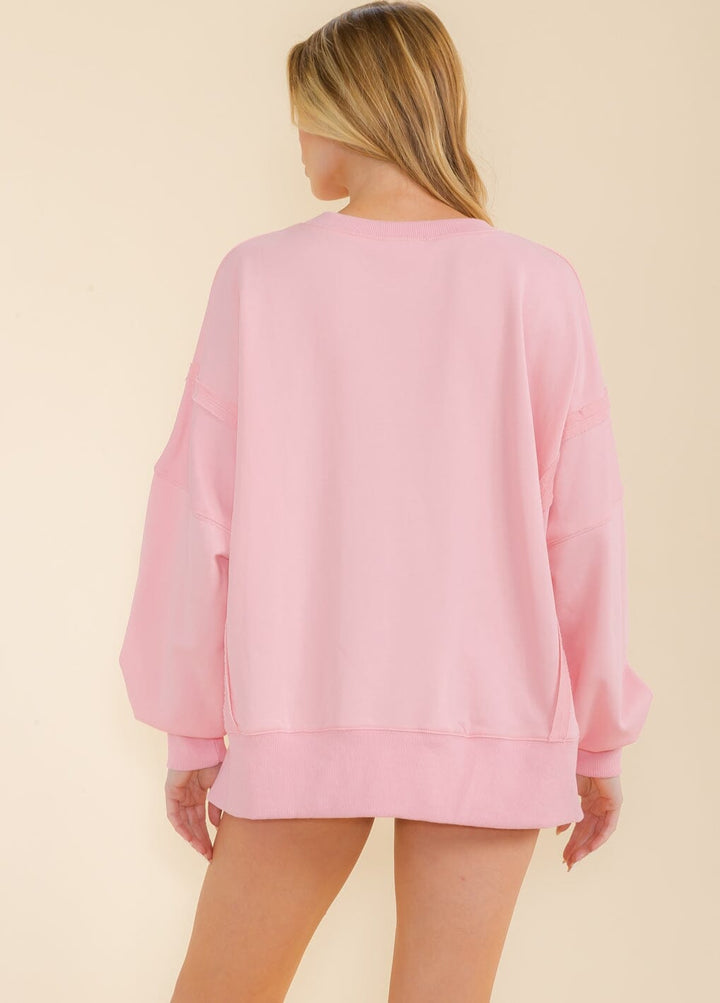 WOMEN'S LONG SLEEVE GRAPHIC PULLOVER SWEATER