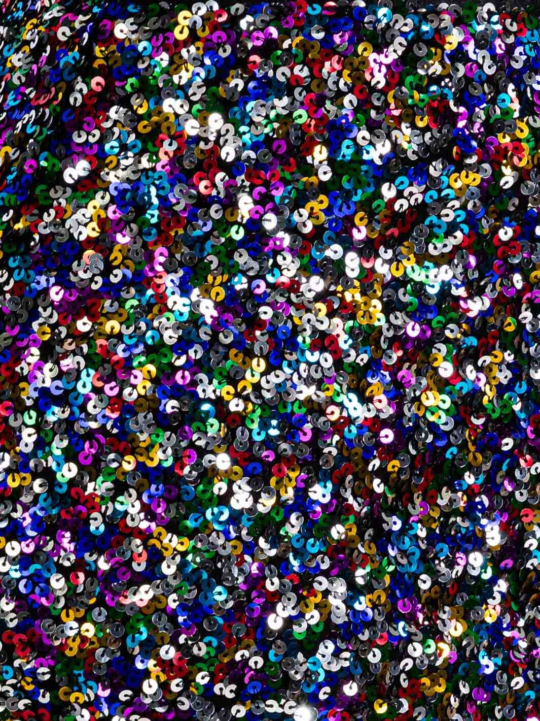 PLUS SIZE ZIP UP SEQUINS MINI SKIRT