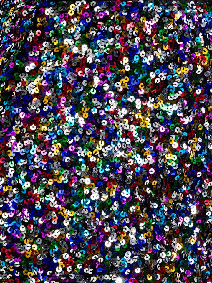 PLUS SIZE ZIP UP SEQUINS MINI SKIRT