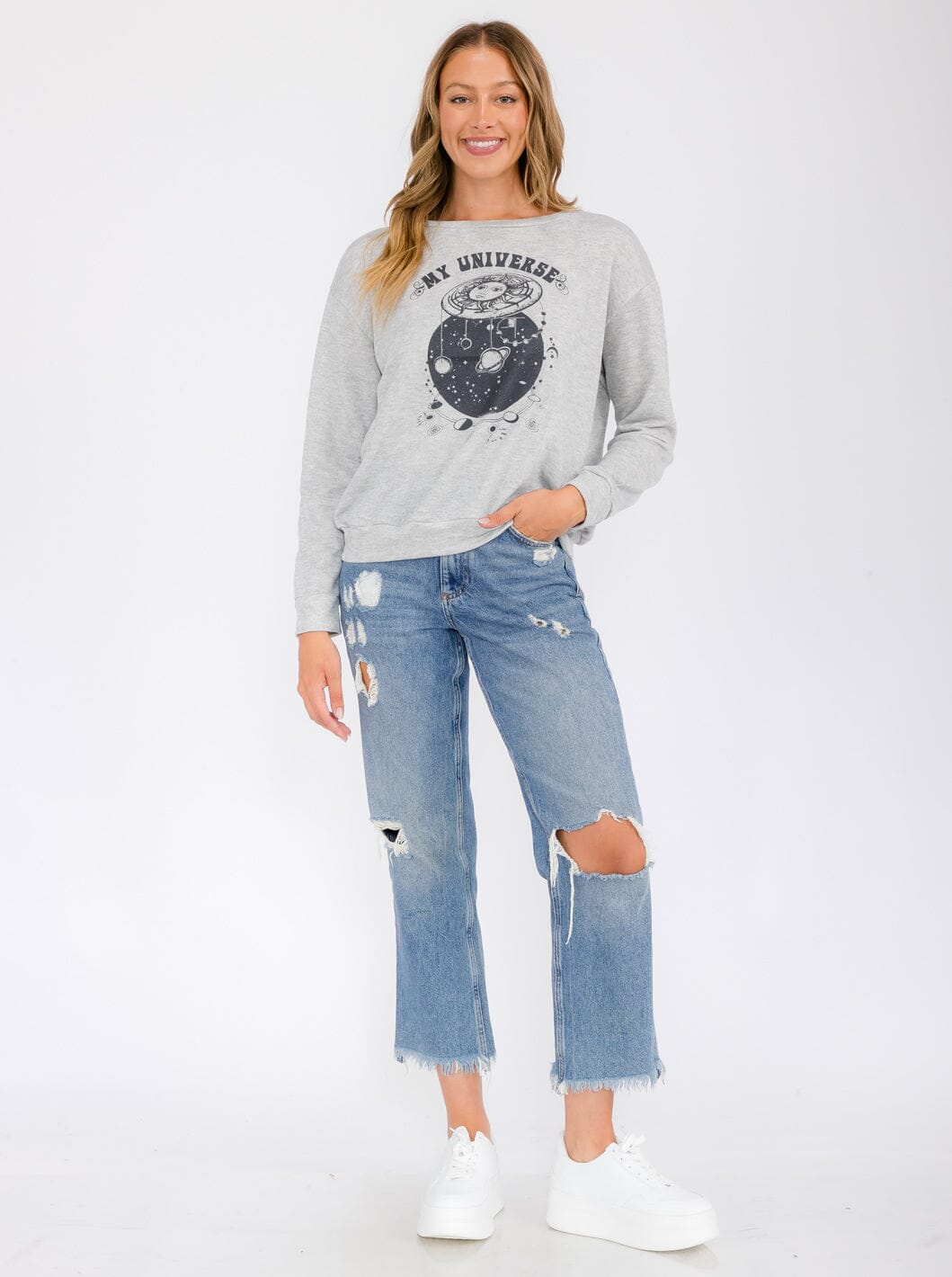 WOMEN'S LONG SLEEVE BASIC GRAPHIC TOP
