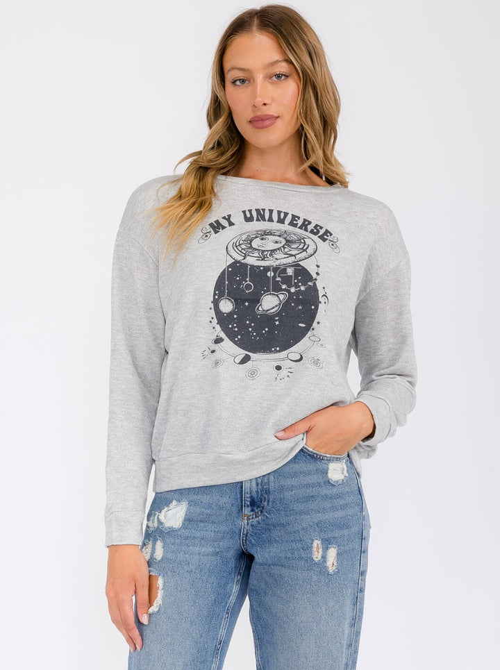 WOMEN'S LONG SLEEVE BASIC GRAPHIC TOP