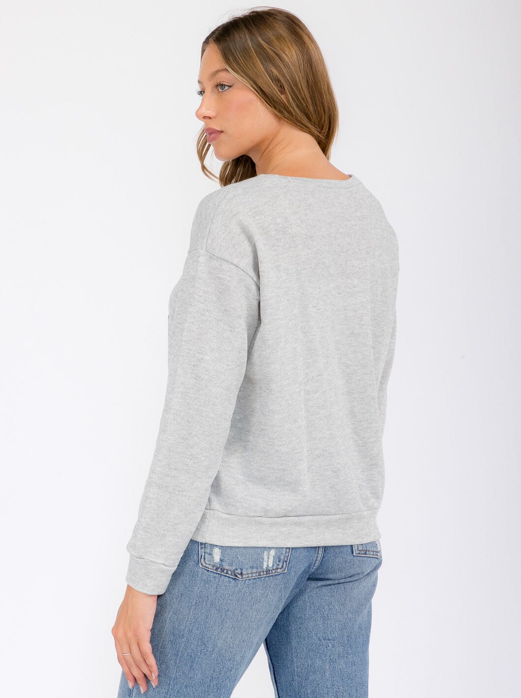 WOMEN'S LONG SLEEVE BASIC GRAPHIC TOP