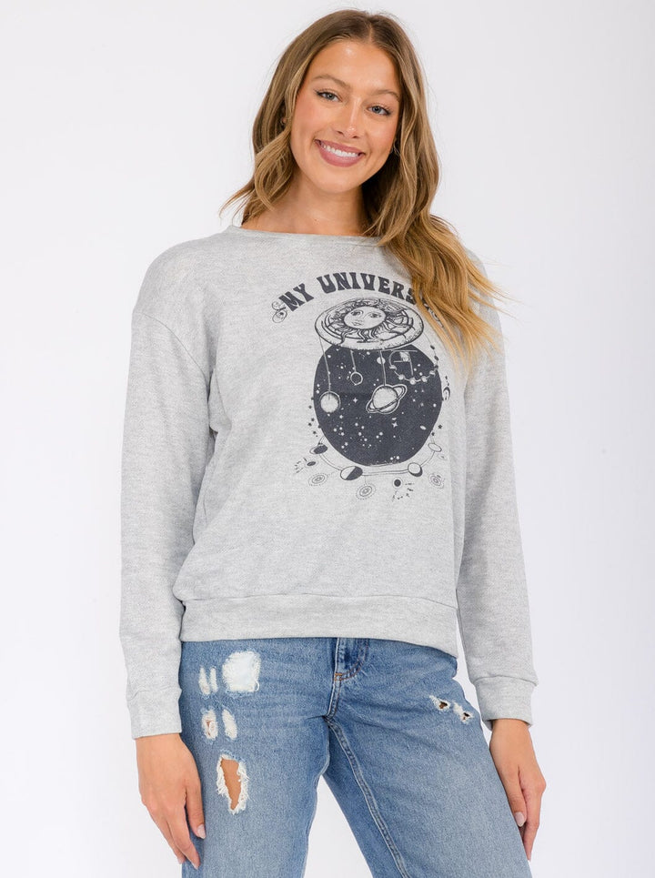 WOMEN'S LONG SLEEVE BASIC GRAPHIC TOP