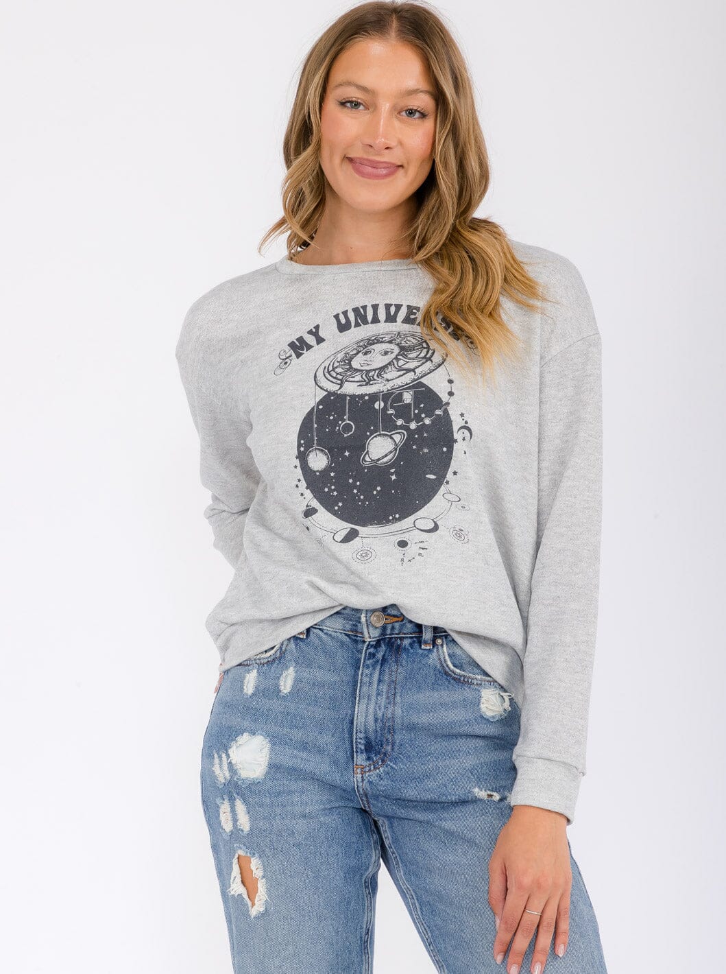 WOMEN'S LONG SLEEVE BASIC GRAPHIC TOP