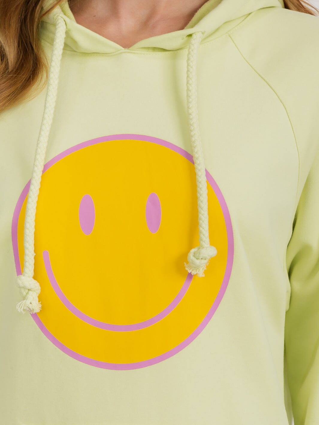 WOMEN'S LONG SLEEVE FRONT POCKETS HOODED GRAPHIC PULLOVER SWEATER