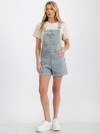 WOMEN'S BUTTON CLOSURE POCKETS DENIM OVERALL