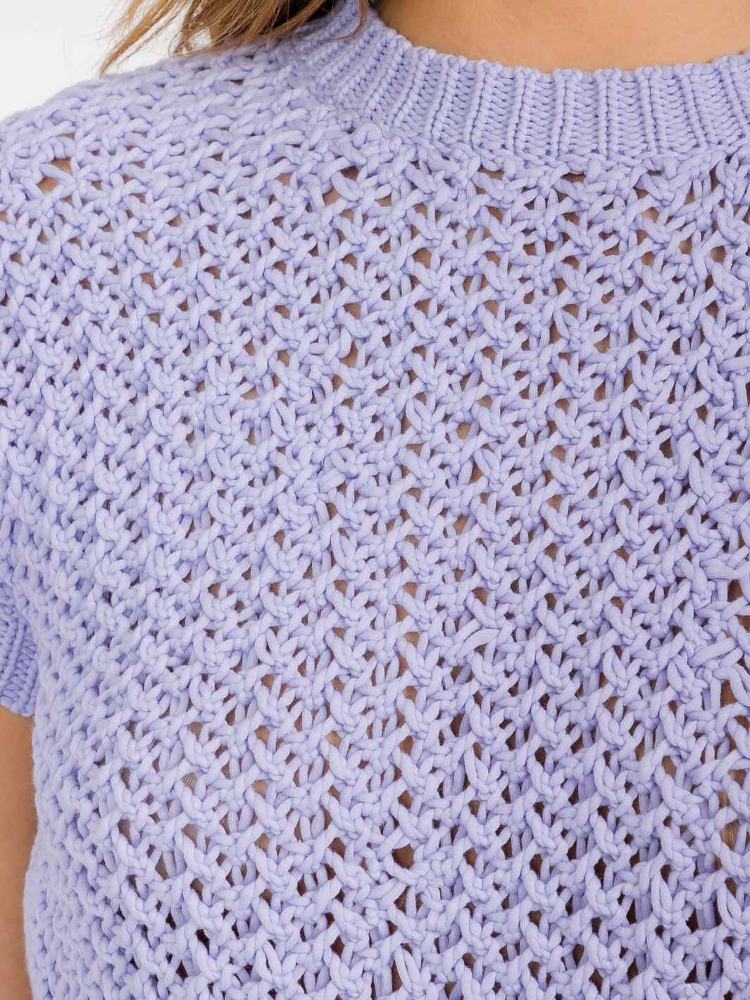 WOMEN'S SHORT SLEEVE KNITTED BLOUSE
